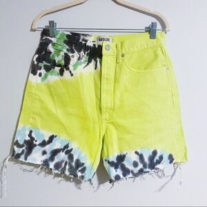 AGOLDE - Tie Dye Denim Shorts